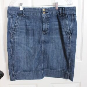 Gap Jeans‎ 1969 Limited Edition Denim Skirt Women's Size 14 Dark Wash Classic